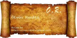 Ötvös Renátó névjegykártya